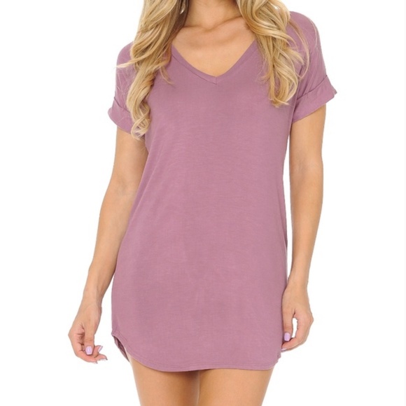 T-Shirt Dress in Mauve - Size Medium (EUC) - Super Soft! - Picture 1 of 6